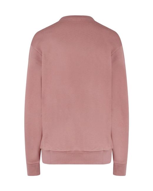 A.P.C. Pink Logo Printed Crewneck Sweatshirt for men
