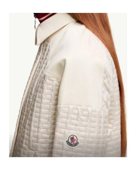 Moncler White Long-Sleeved Shirt Jacket
