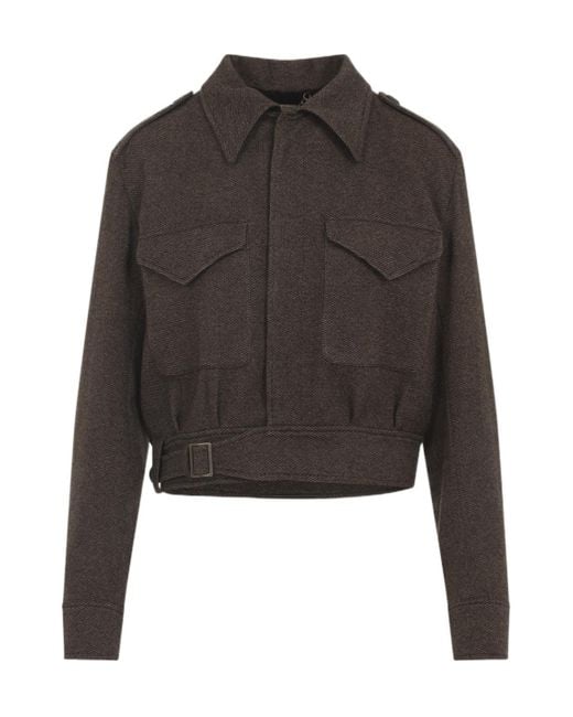 Ralph Lauren Gray Maddison Bomber Jacket