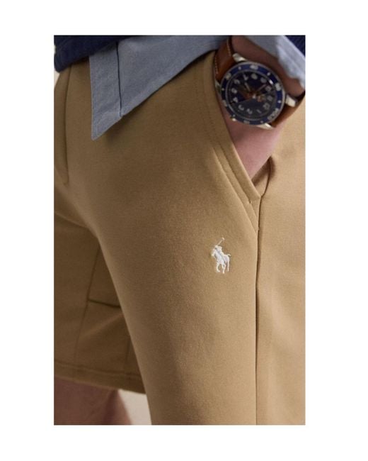 Polo Ralph Lauren Natural Logo-Embroidered Drawstring Shorts for men