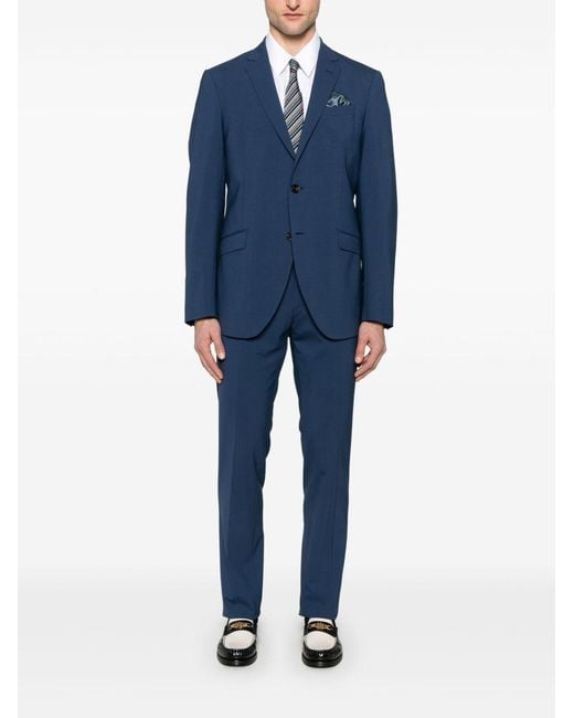 Etro Blue Single-Breasted Suit for men