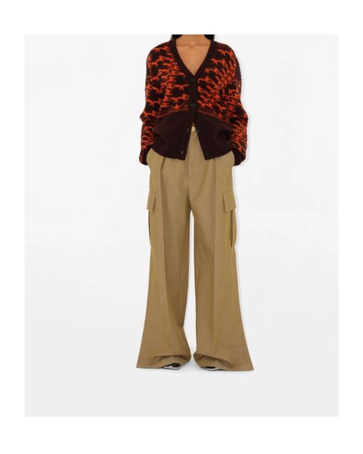 Burberry Brown Fox Wool Cardigan