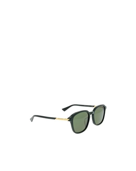 Bottega Veneta Green Eyewear Square Frame Sunglasses for men