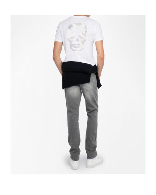 Zadig & Voltaire White Crew Neck T-Shirt for men