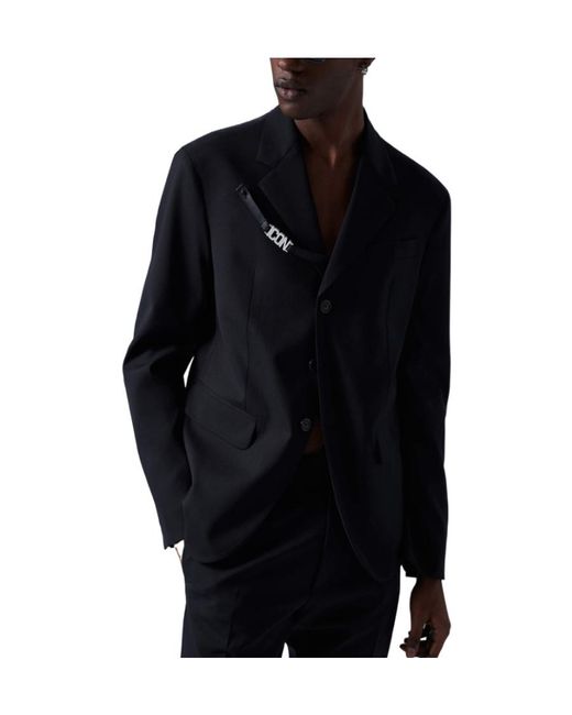 DSquared² Black Wool Single-Breasted Blazer for men