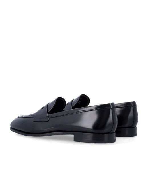 Church's Blue Onyx Polished Fumé Loafers