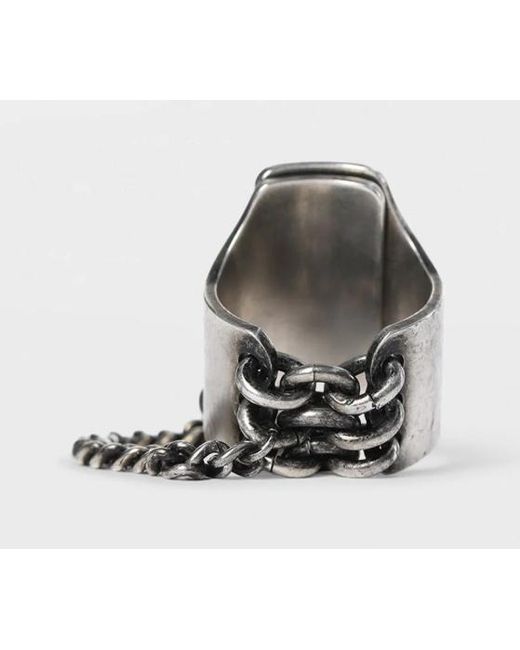 Ann Demeulemeester White Chain Ring