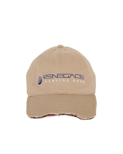 Martine Rose Natural Distressed Baseball Cap for men
