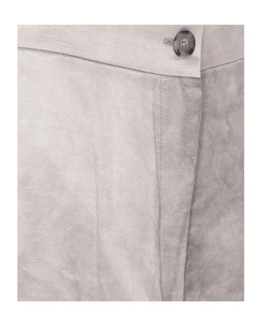Pinko Gray Pleat Detailed Tailored Shorts