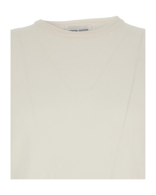 Roberto Collina White Mya Fine Knit Polo Shirt for men