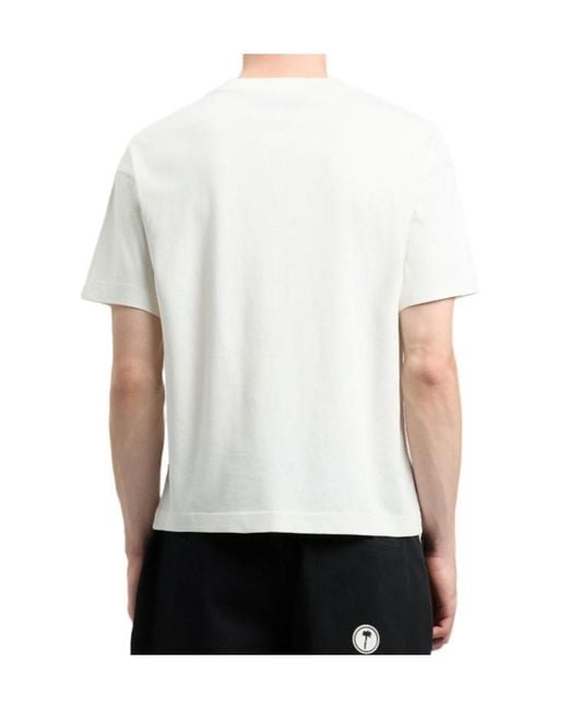 Palm Angels White I Love Pa Crewneck T-Shirt for men