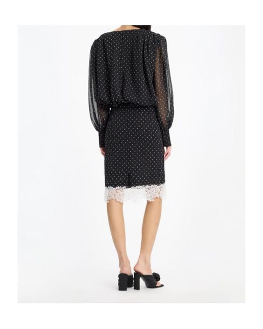 ROTATE BIRGER CHRISTENSEN Black Ruched Blouse