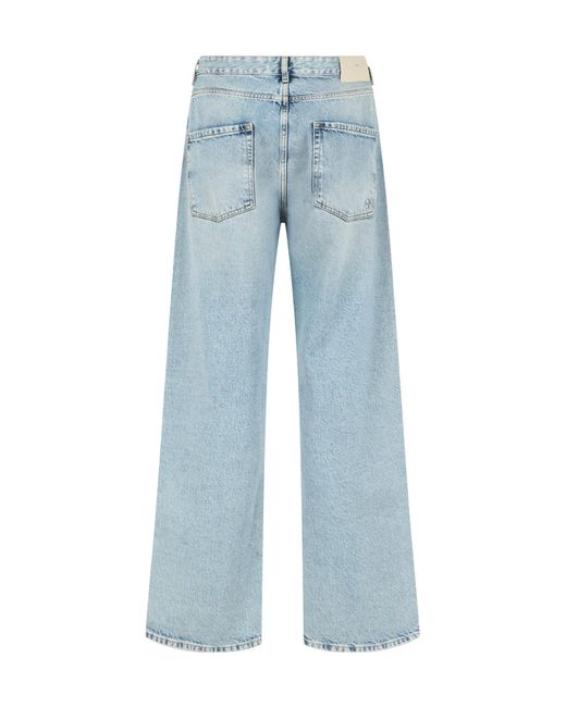 ICON DENIM Blue Wide-Leg Low-Rise Jeans for men