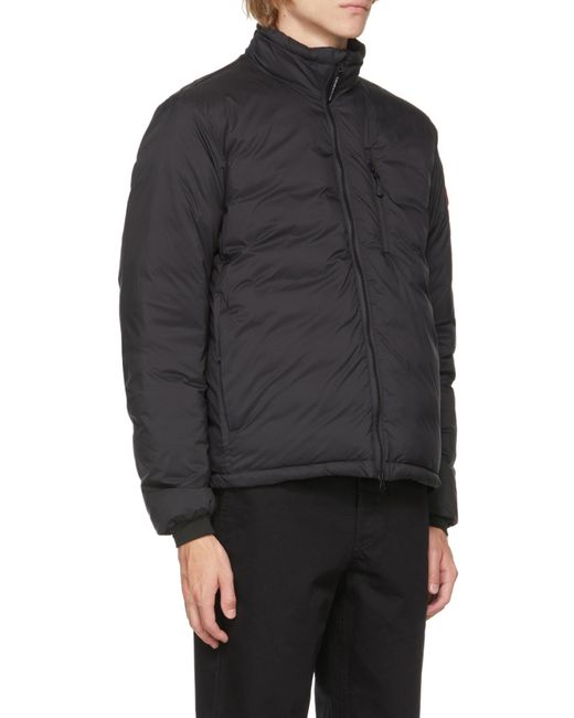 Canada Goose Black Lodge Zip-Up Down Jacket for men