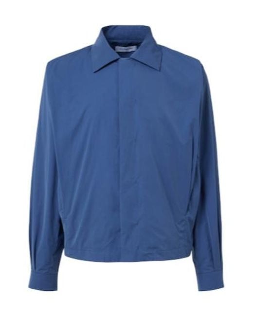 Kiko Kostadinov Blue Point-Collar Technical Jacket for men