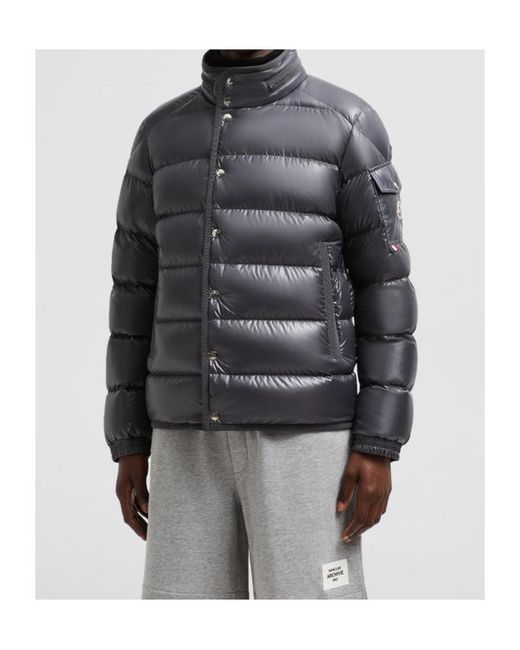 Moncler Gray Gourette Zip-Up Short Down Jacket for men
