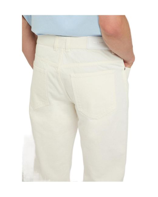 Givenchy White Straight-Leg Jeans for men