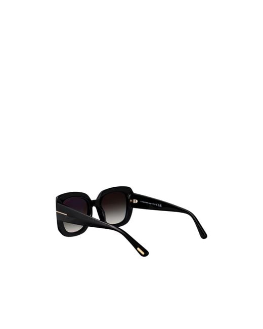 Tom Ford Black Eyewear Square Frame Sunglasses