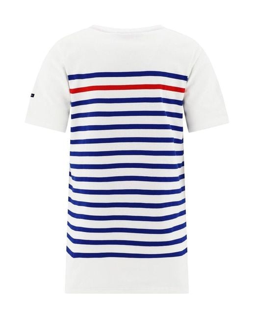 Saint James Blue T-Shirt A Righe Naval Ray