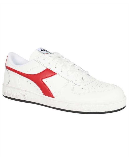 Diadora White Logo Low Upper Board Shoes for men