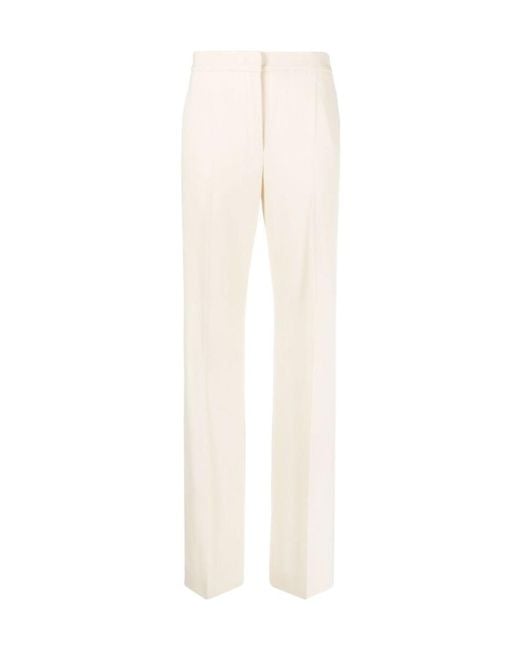 Moschino White Front Pleated Casual Pants