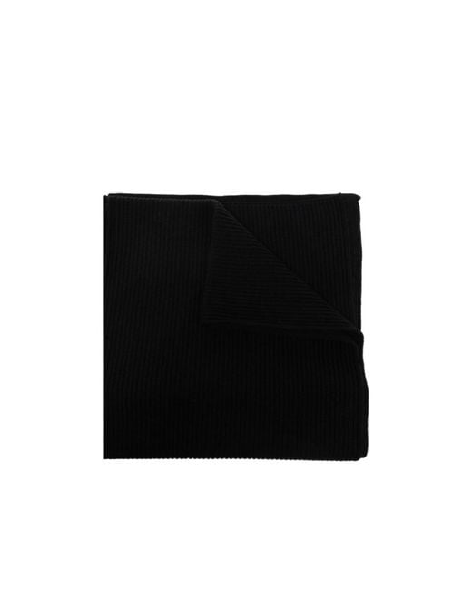 Versace Black Logo-Embroidered Scarf