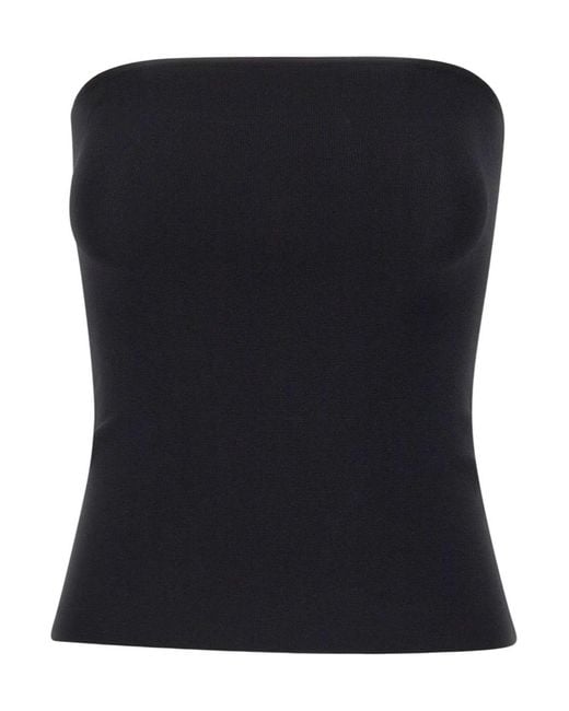 Entire studios Black Bandeau Strapless Top