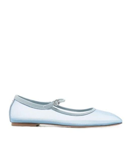Aeyde Blue Uma Mesh Ballet Flats
