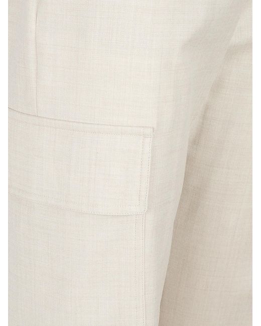 Eleventy White Cargo Pants