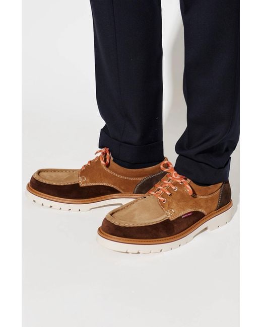 Paul Smith Brown Lace-Up Casual Shoes for men