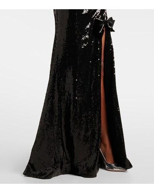 Rebecca Vallance Black Sequined Dress
