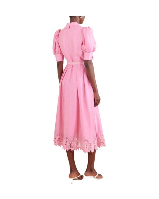 Rebecca Vallance Pink Petalite Midi Dress