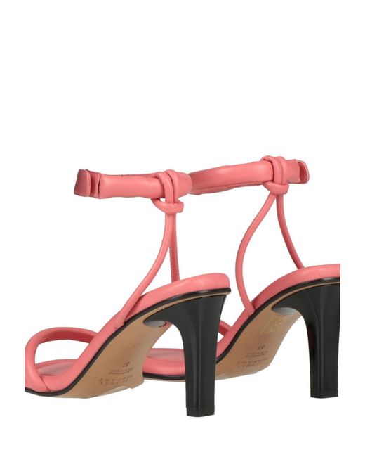 Isabel Marant Pink Minimalist Leather Sandals