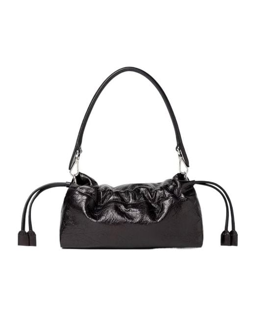 Fendi Black Baguette Soft Medium Shoulder Bag