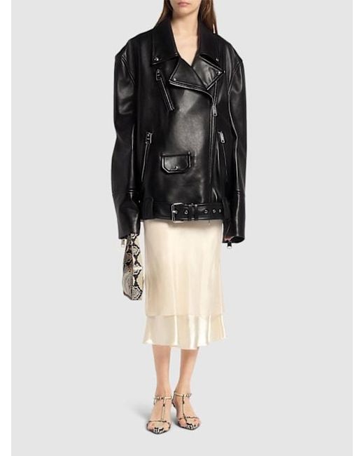 Khaite Black Hansel Leather Jacket