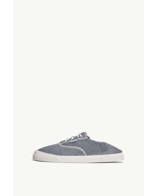 Moncler Gray Vera Leisure Suede Sneakers for men