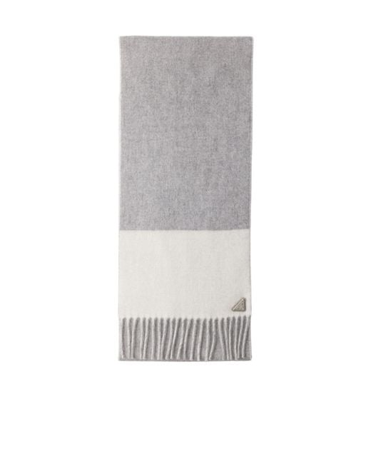 Prada Gray Cashmere Scarf