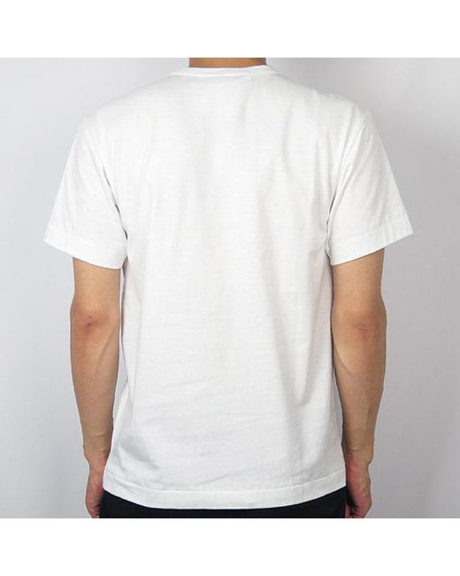 COMME DES GARÇONS PLAY White Round-Necked Logo T-Shirt for men