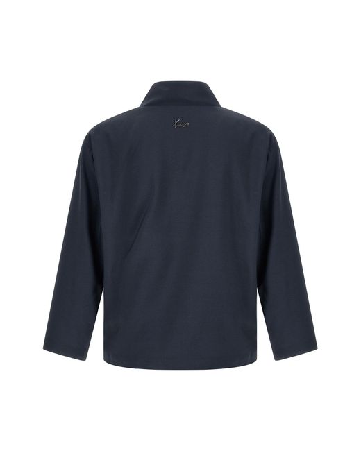 KENZO Blue V Neck Jacket for men
