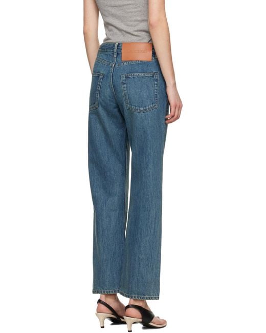 Jil Sander Blue Straight-Leg Slim-Cut Jeans