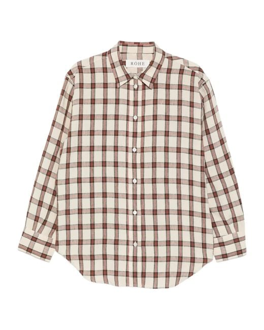 Rohe Natural Oversized Check Shirt
