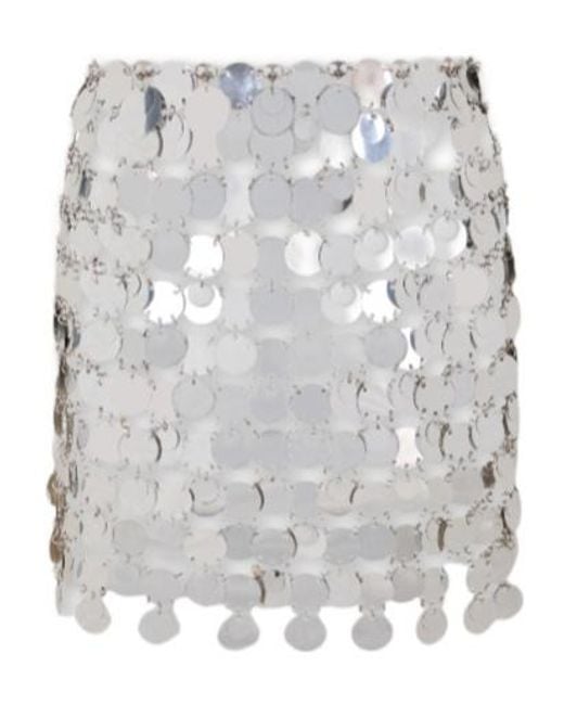 Rabanne Gray Rabanne Disc Mini Skirt