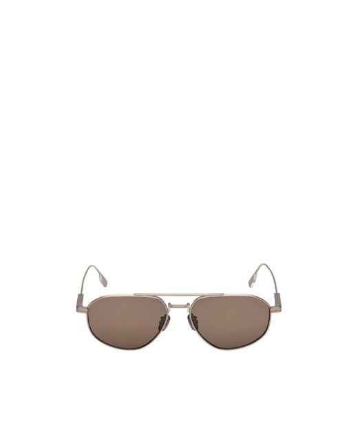 Zegna Multicolor Aviator Frame Sunglasses for men
