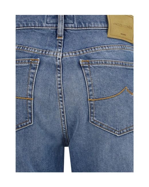 Jacob Cohen Blue Claire Mid-Rise Straight Jeans