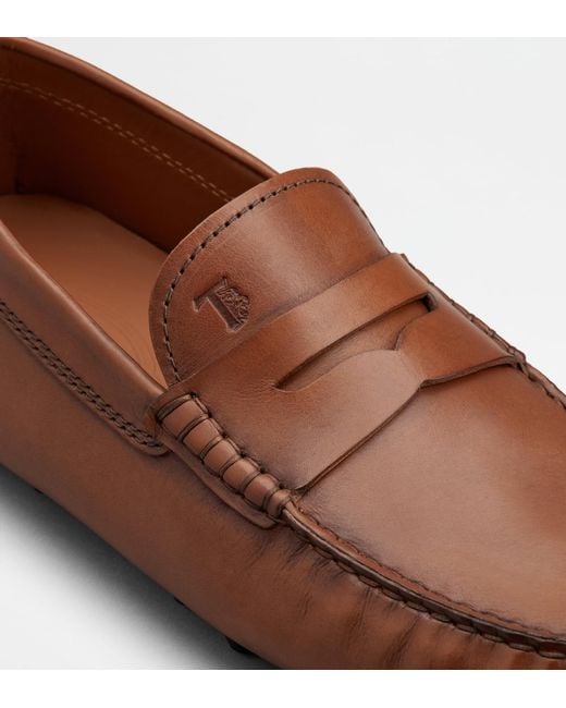 Tod's Brown Gommino Bubble Loafers for men