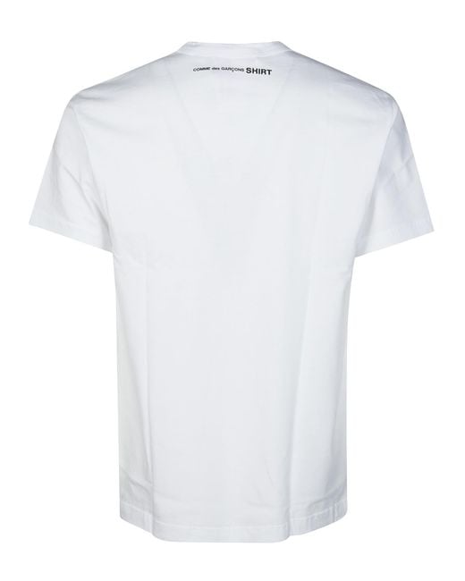 Comme des Garçons White Crew Neck Short-Sleeved T-Shirt for men