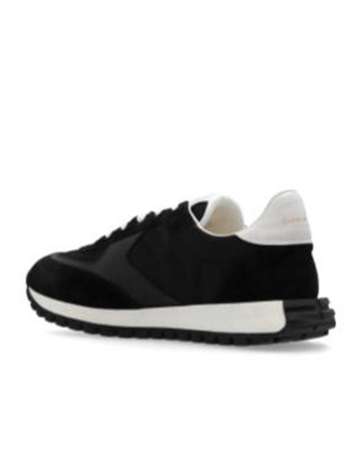 Gianvito Rossi Black Gravel Low-Top Panelled Sneakers