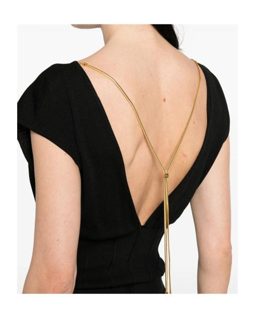 Elisabetta Franchi Black Crewneck Knit Bodysuit