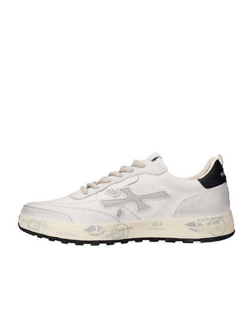 Premiata White Nous Sneakers for men