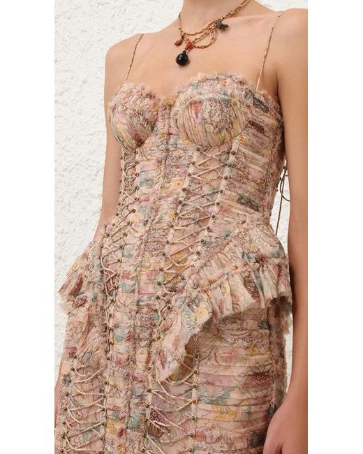 Zimmermann Natural Rebellion Ruffled Midi Dress